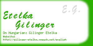 etelka gilinger business card